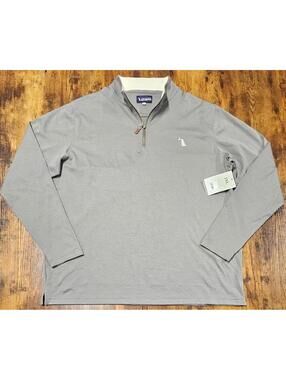 Local Boy Outfitters Gray Quarter Zip Pullover Size 2XL Dog Moon Logo NWT